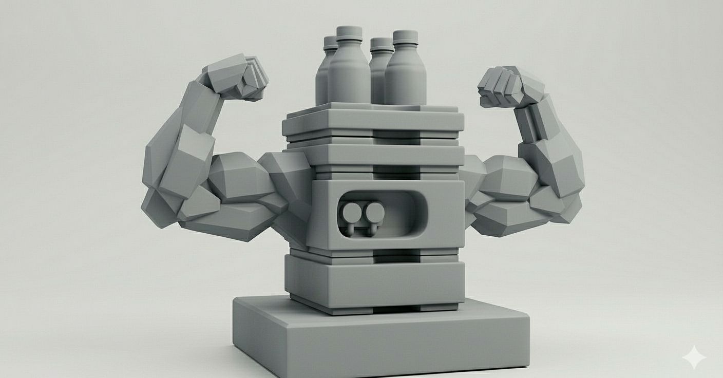 Milk Crate Muscular Figurine free 3D printable STL