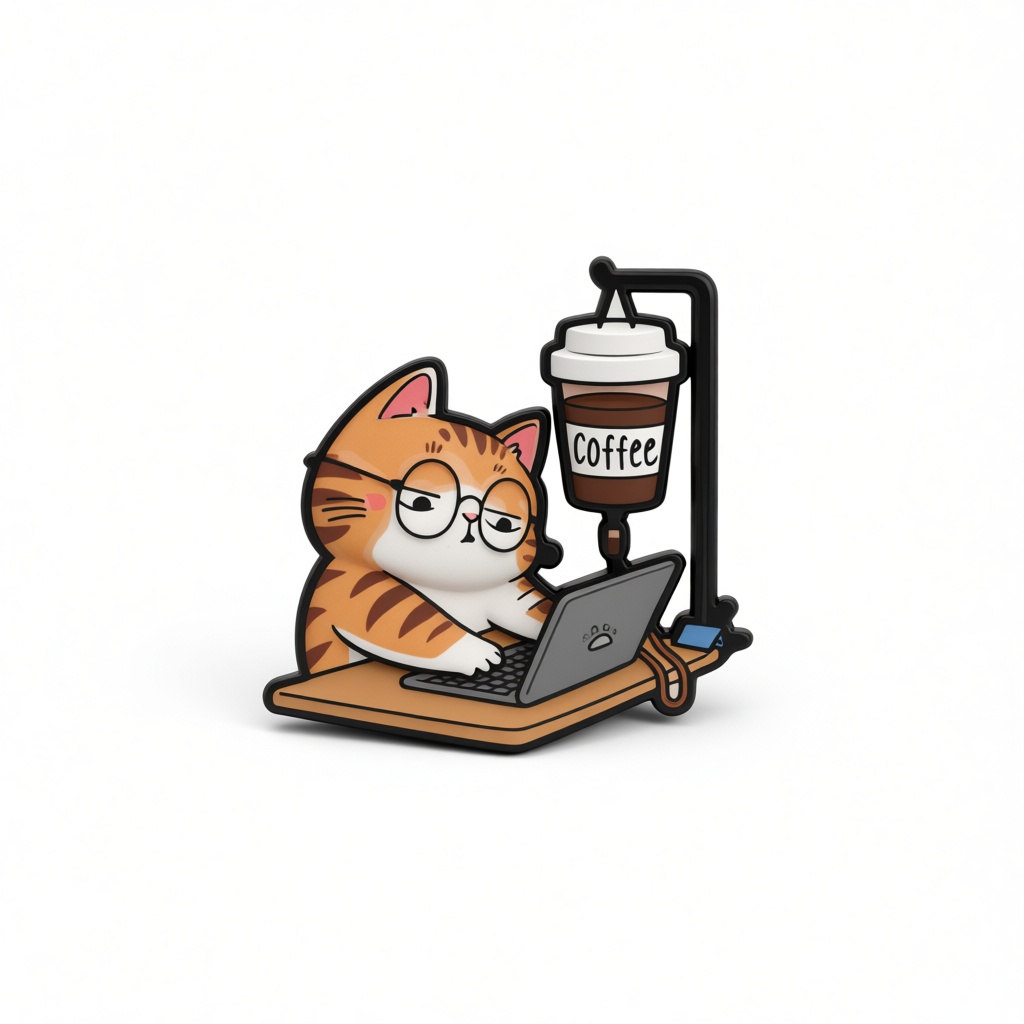 Cat Working Figurine free 3D printable STL