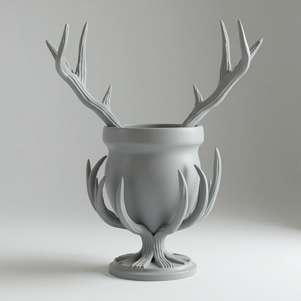 Deer Antler Planter Stand free 3D printable STL
