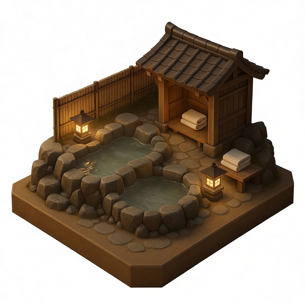Japanese Onsen Model free 3D printable STL