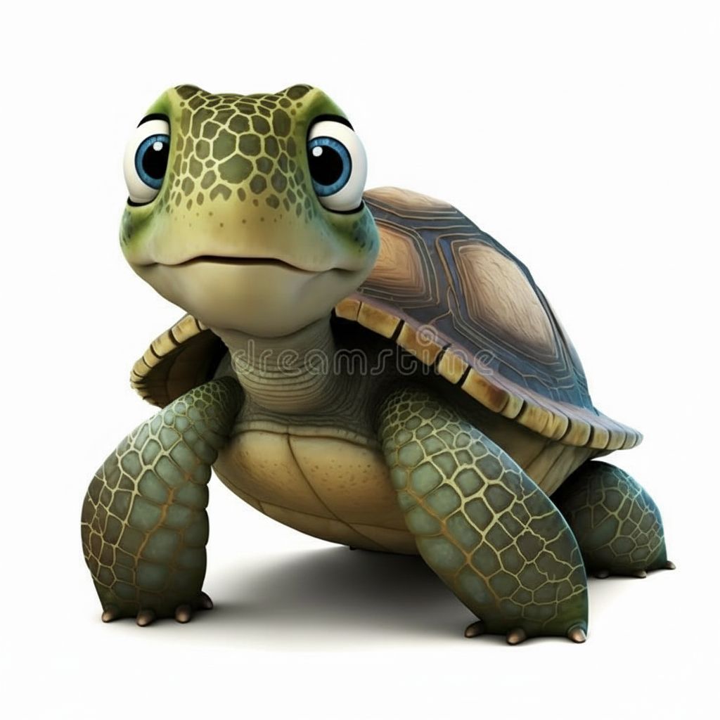 Cartoon Turtle Figurine free 3D printable STL