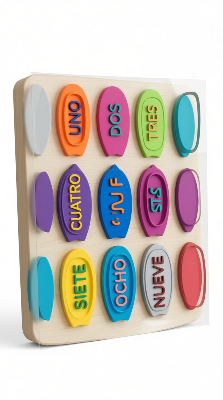 Spanish Number Learning Toy free 3D printable STL