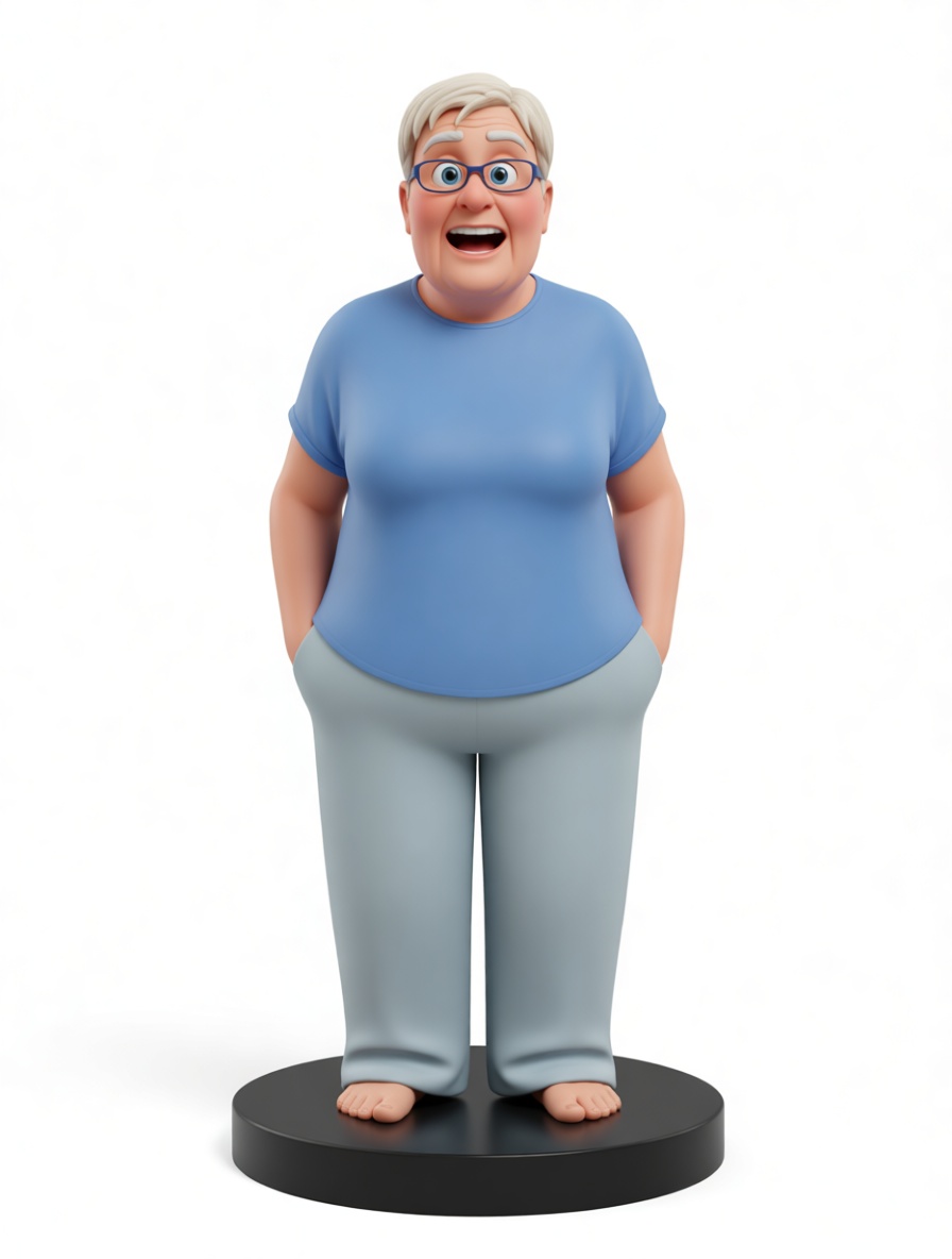 Elderly Woman Figurine free 3D printable STL