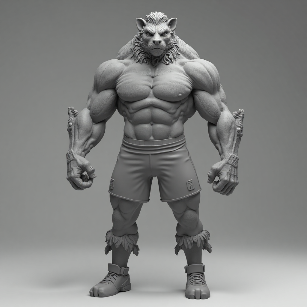 Muscular Taposa Figurine free 3D printable STL