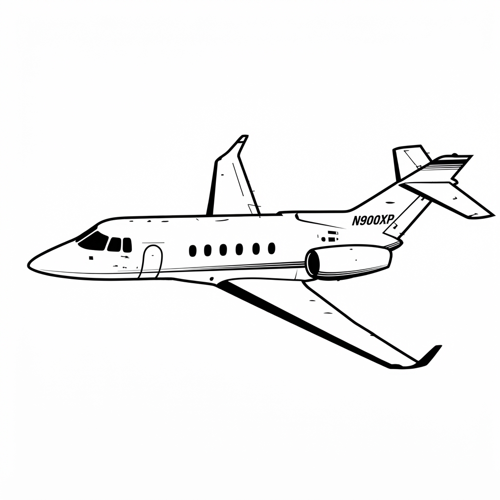 Hawker 800 Jet Model free 3D printable STL