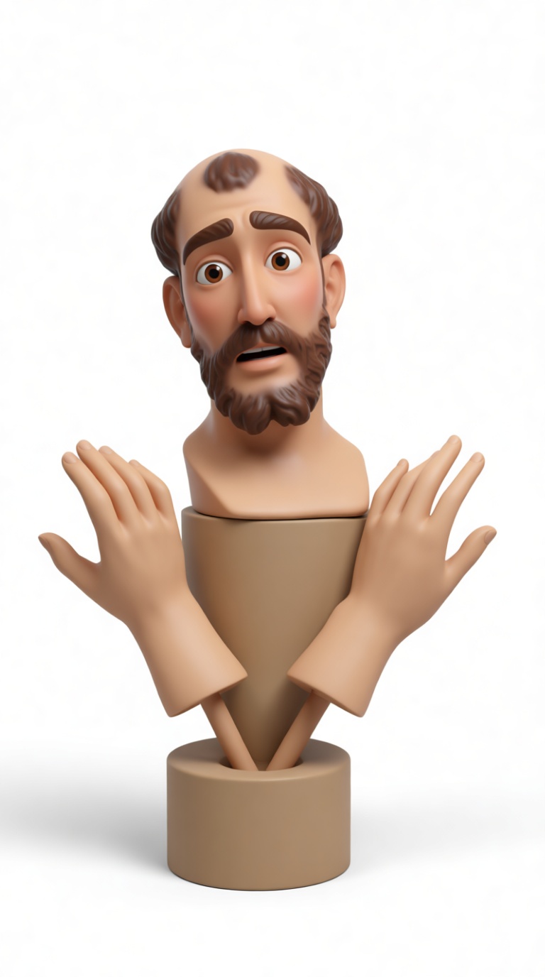 Surprised Man Bust free 3D printable STL