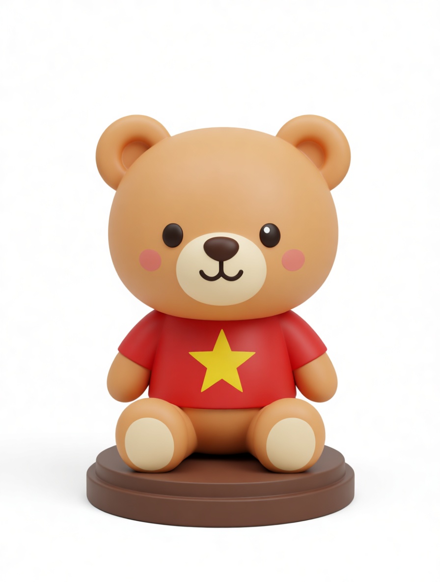 Cute Bear Figurine free 3D printable STL
