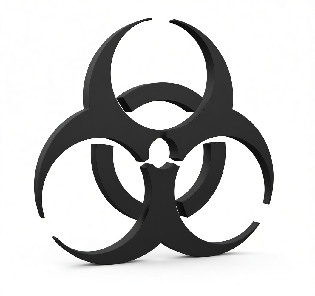 Biohazard Symbol Model free 3D printable STL