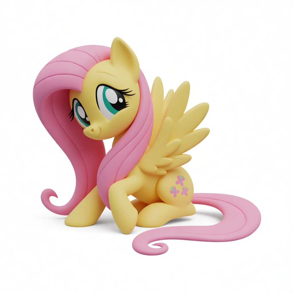 Fluttershy Pony Figurine free 3D printable STL