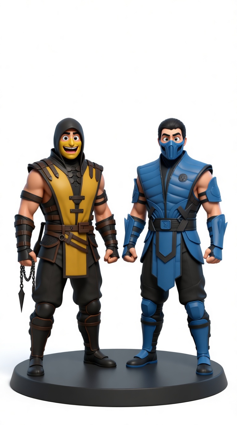 Scorpion and Sub-Zero Figurines free 3D printable STL