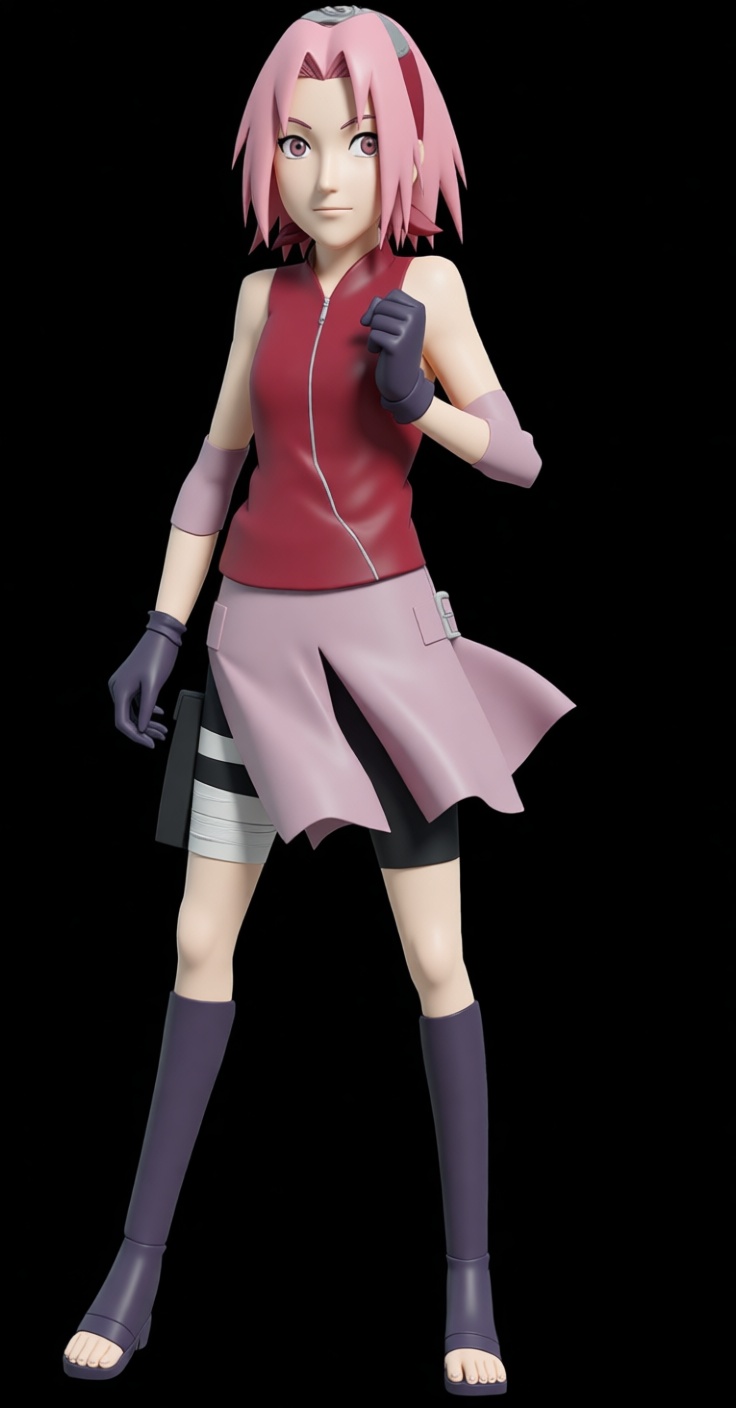 Sakura Haruno Figurine free 3D printable STL