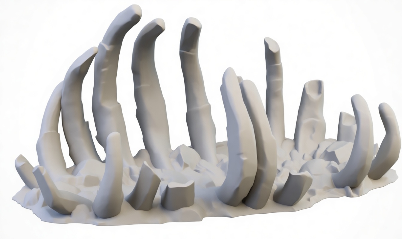 Fingertip Bones Terrain free 3D printable STL