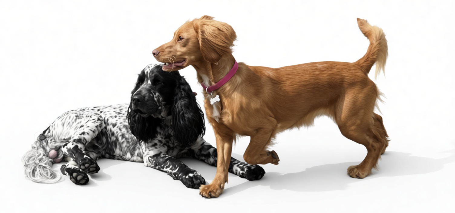English Cocker Spaniel Pair - Free 3D Printable STL File