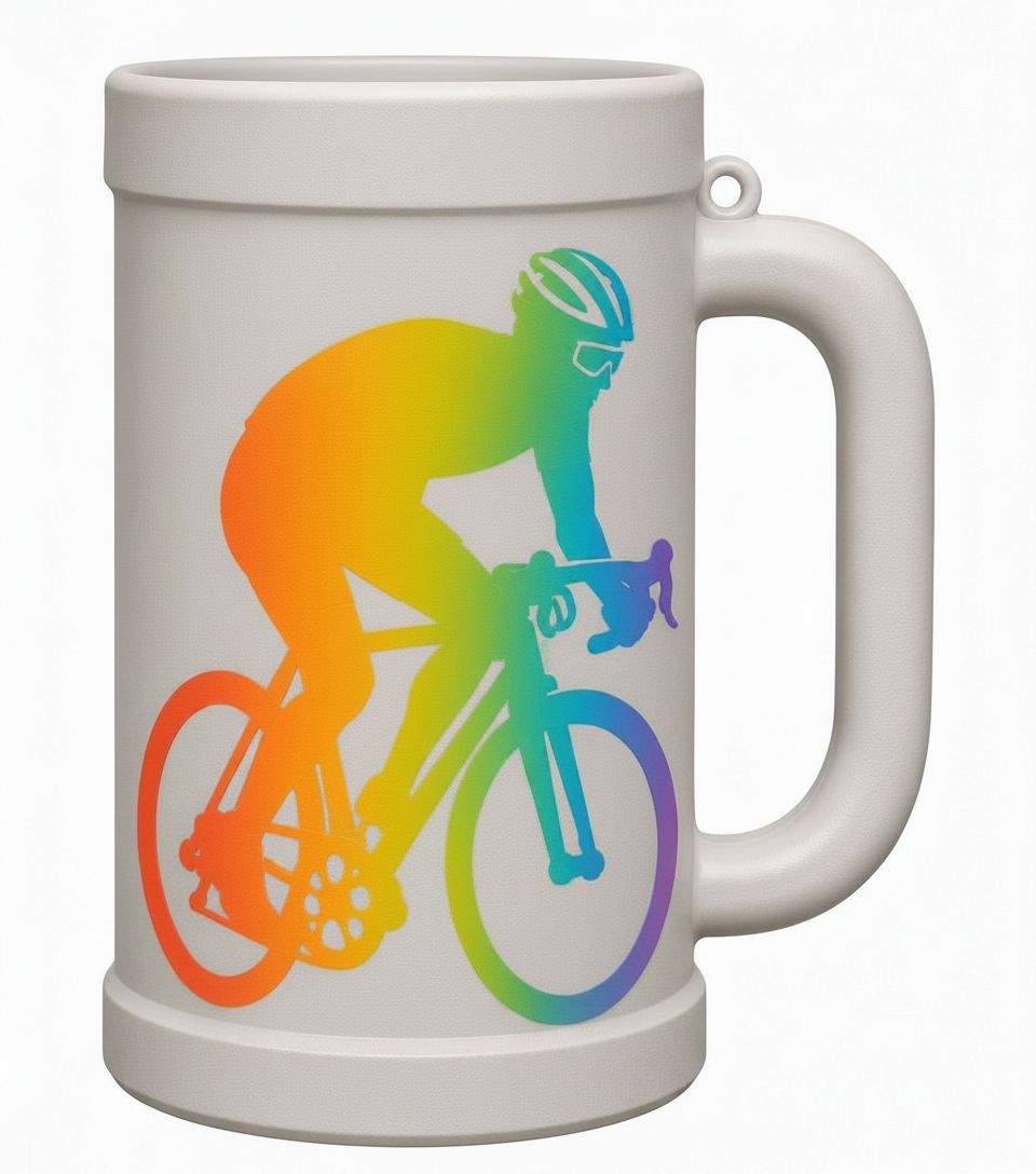 Cyclist Beer Stein free 3D printable STL