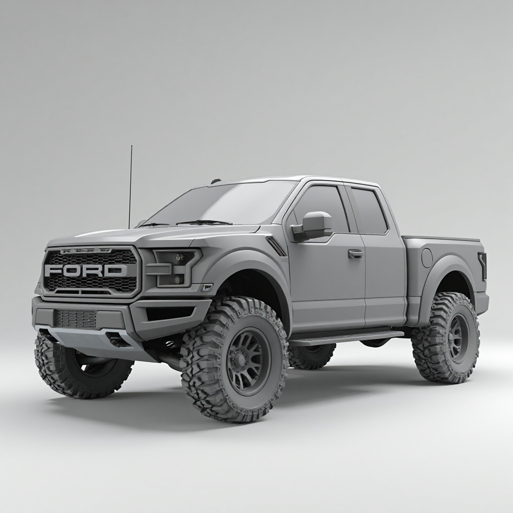 Ford Raptor Truck Model free 3D printable STL