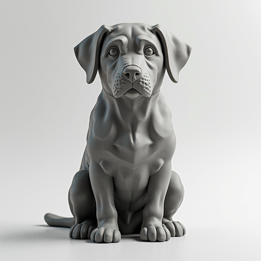 Black Lab Dog Pot free 3D printable STL