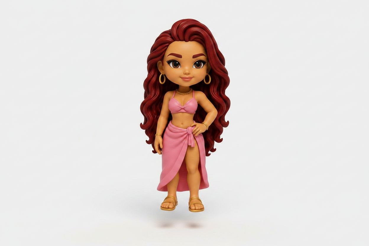 Girl with Red Hair Figurine free 3D printable STL