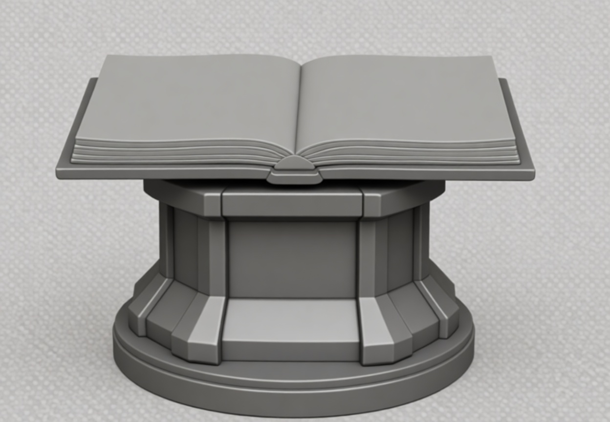 Open Book Pedestal free 3D printable STL