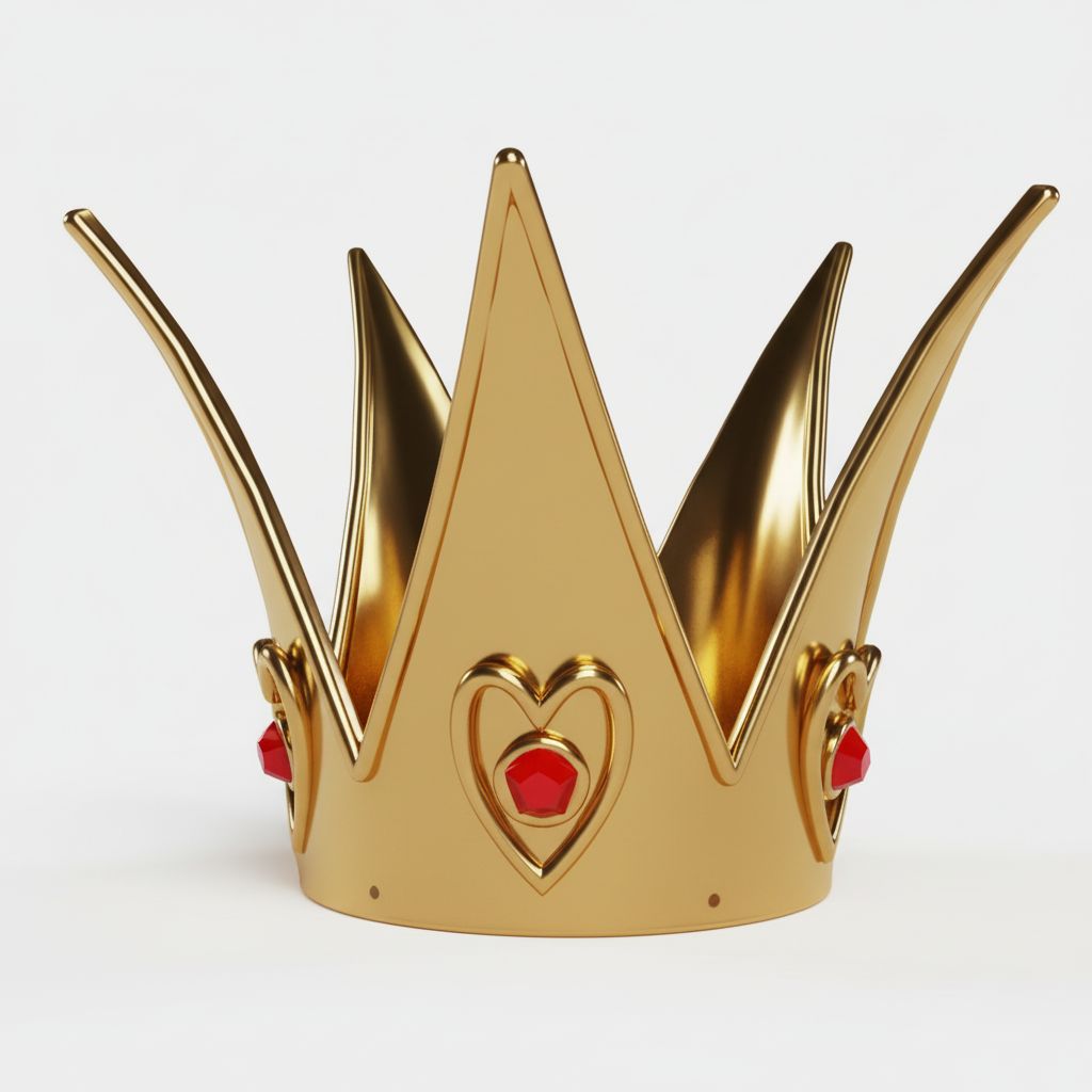 Gold Heart Crown free 3D printable STL