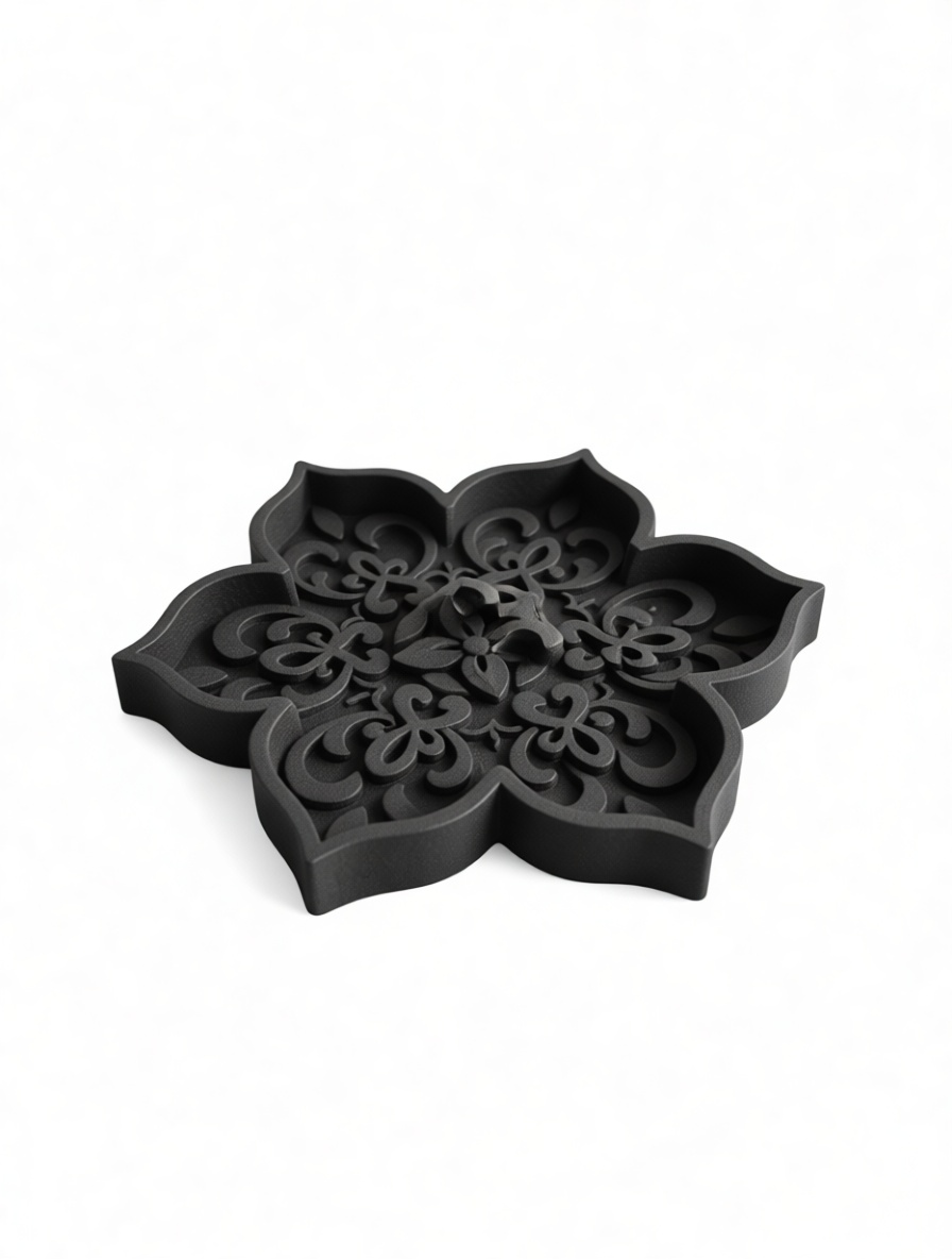 Decorative Floral Tray free 3D printable STL