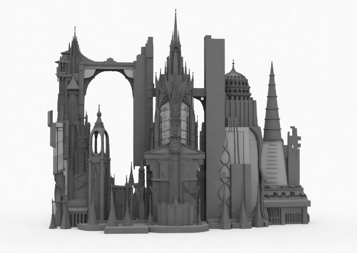 Gothic Cathedral Model free 3D printable STL
