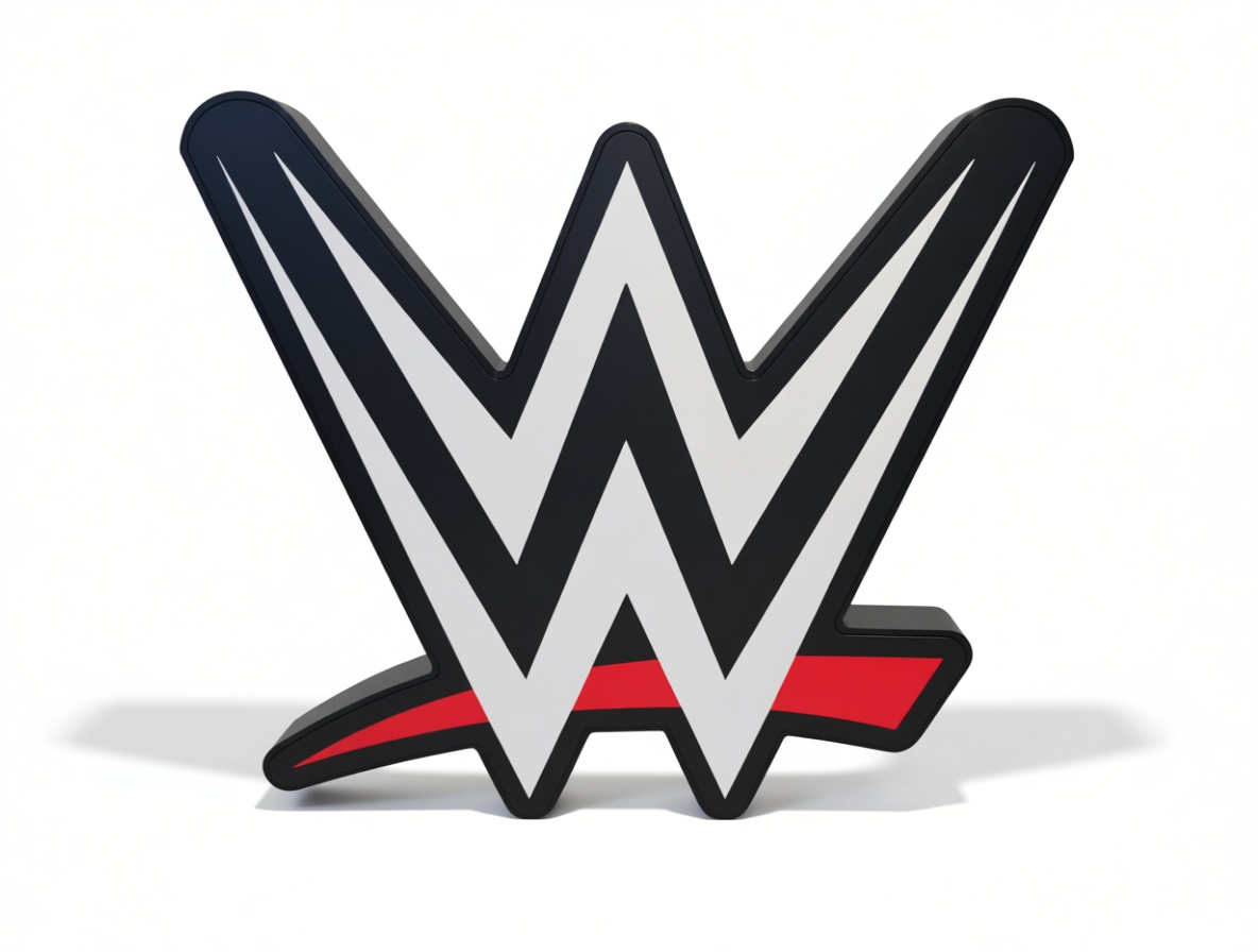 WWE Logo Sign free 3D printable STL