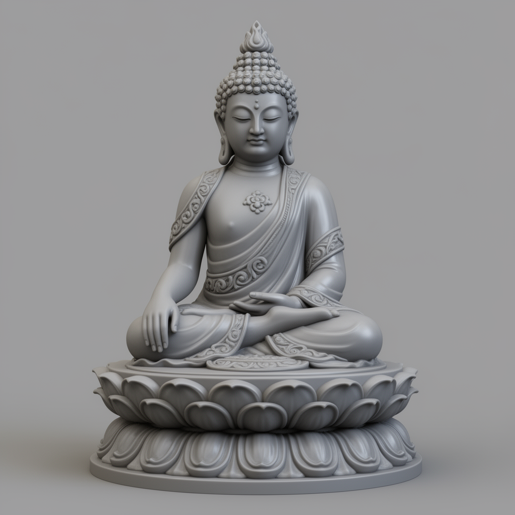 Buddha Lotus Statue free 3D printable STL