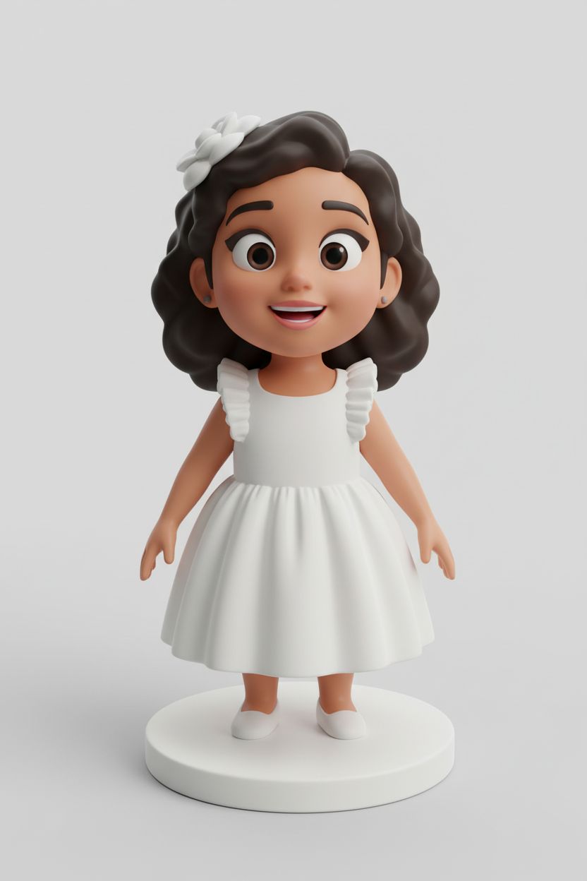Cute Cartoon Girl free 3D printable STL