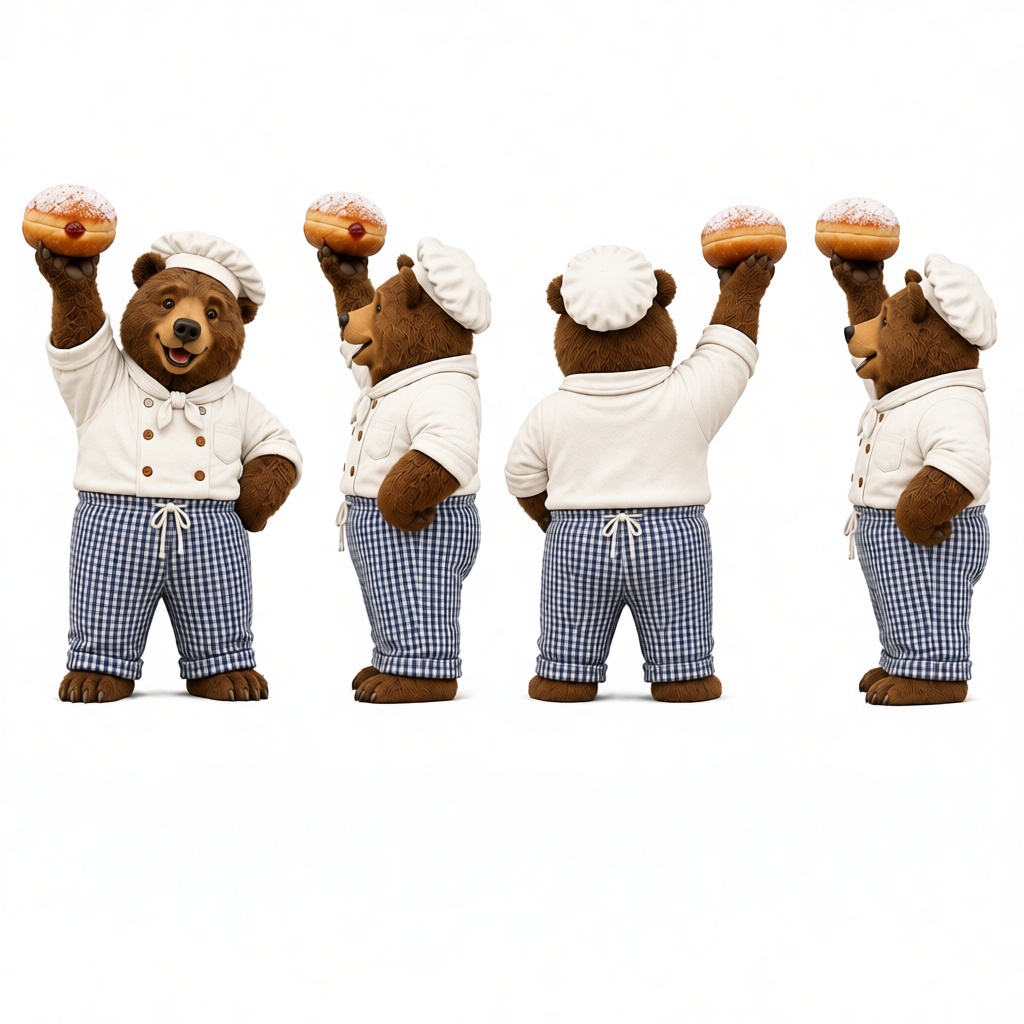 Baker Bear Figurine free 3D printable STL