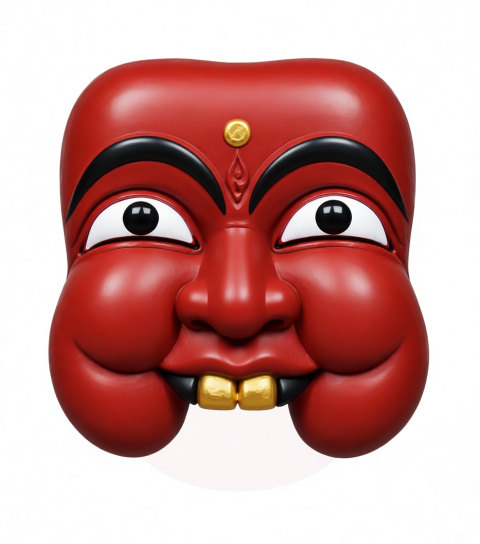 Hyottoko Mask Sculpture free 3D printable STL