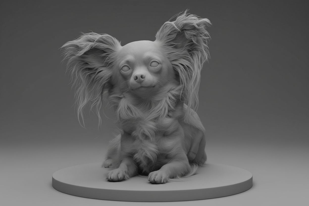 Long-Haired Chihuahua Figurine free 3D printable STL