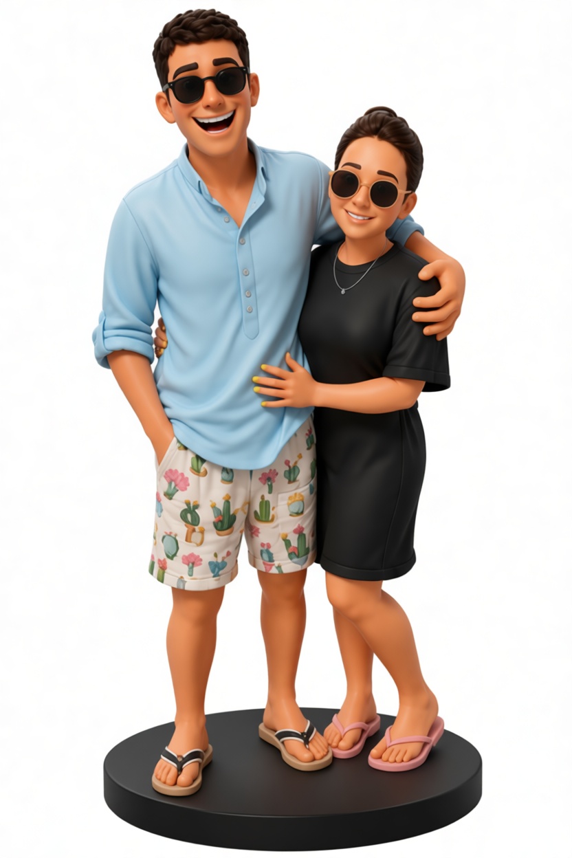 Casual Couple Figurine free 3D printable STL