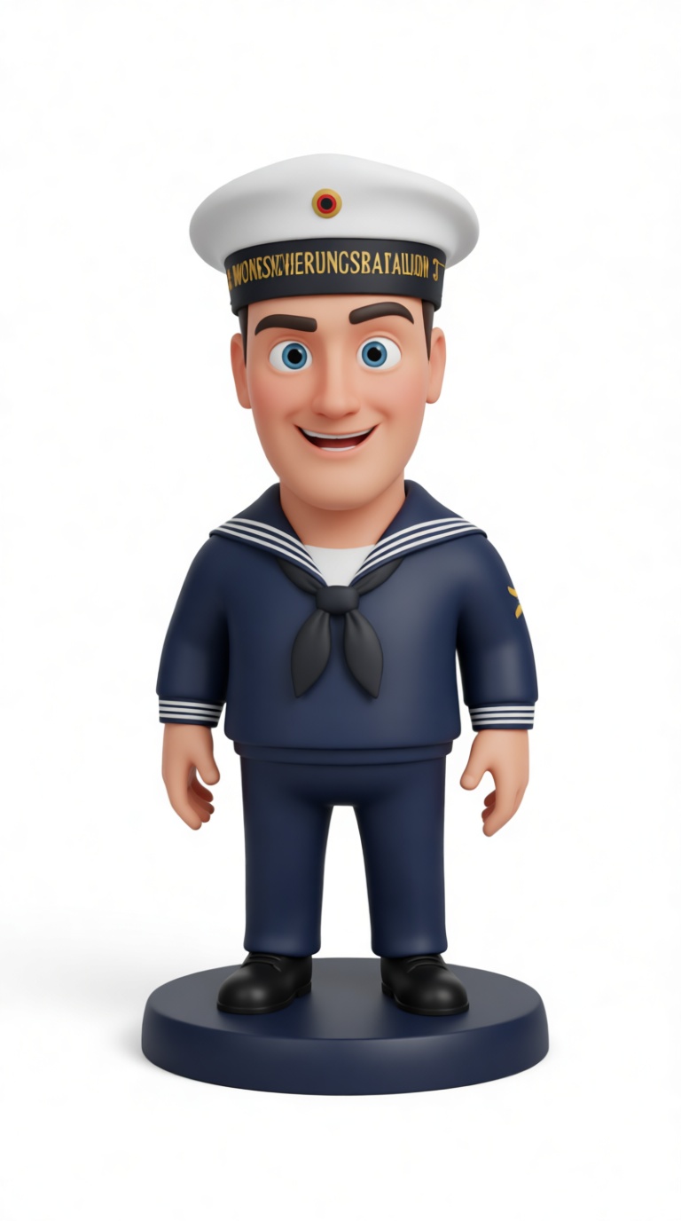 Cartoon Navy Sailor Figurine free 3D printable STL