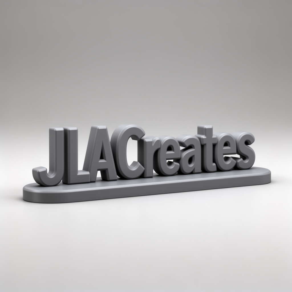 JLACreates Nameplate Figurine free 3D printable STL