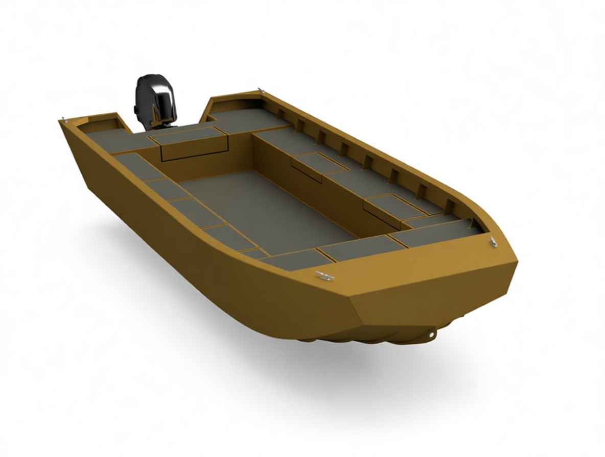 Flat Bottom Jon Boat Model free 3D printable STL