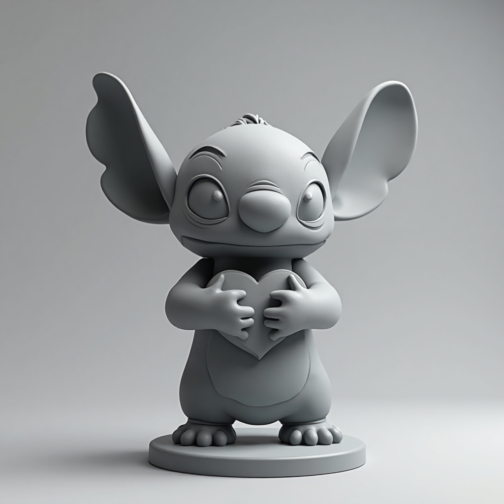 Stitch Heart Pose Figurine free 3D printable STL