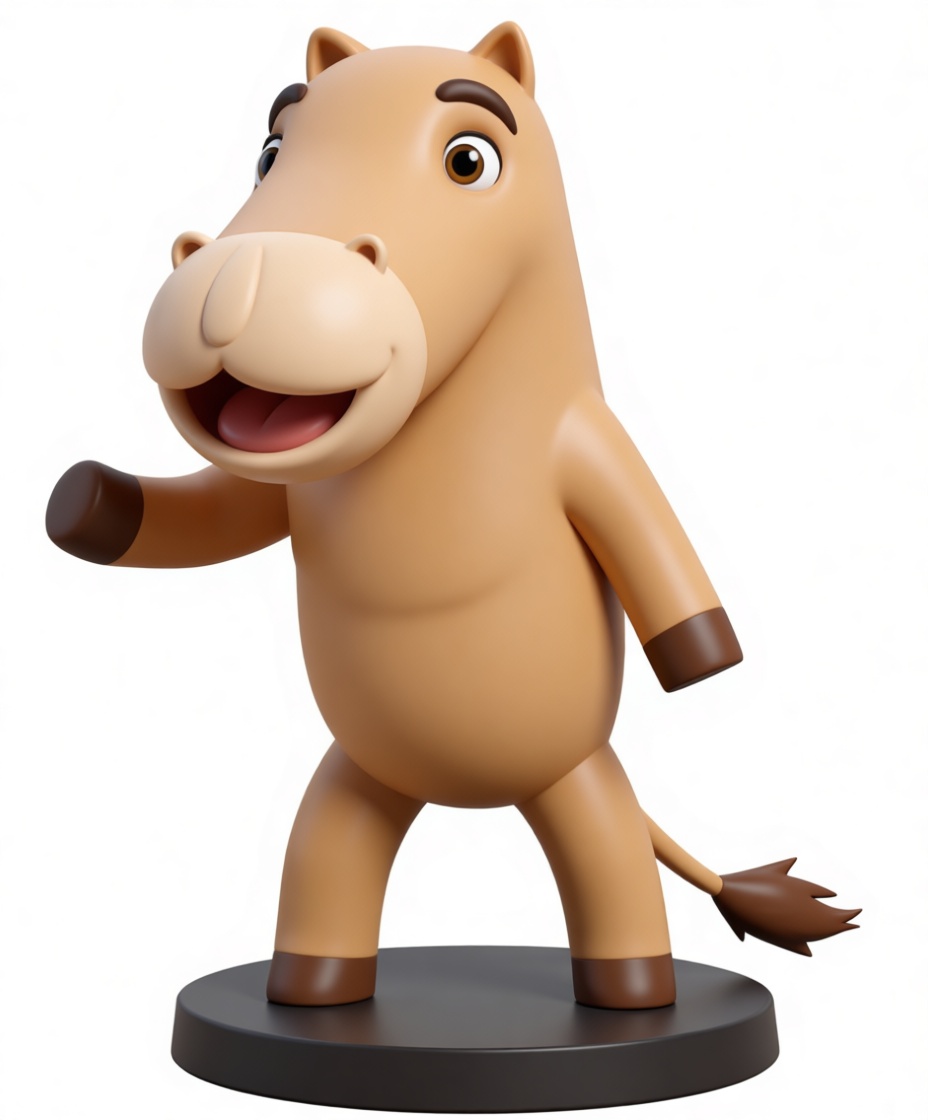Cute Cartoon Horse Figurine free 3D printable STL
