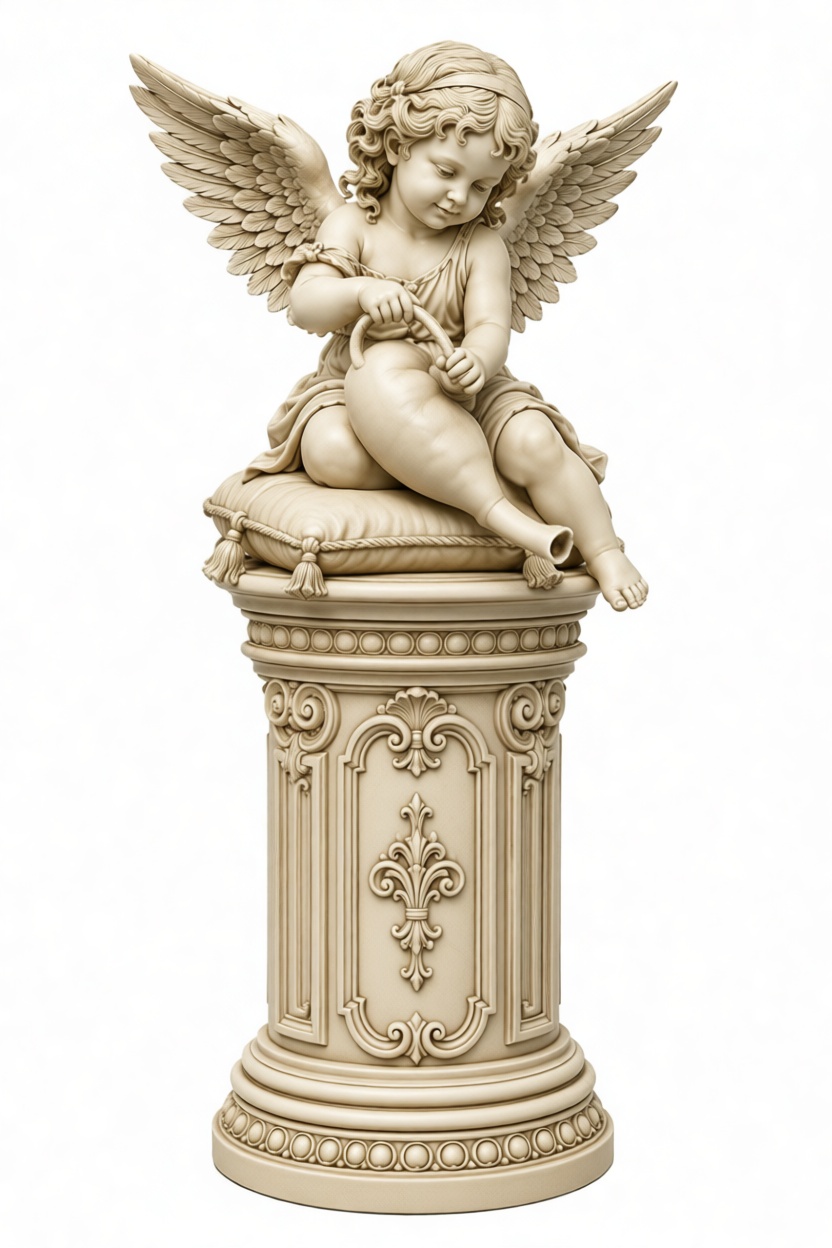 Cherub Angel Statue free 3D printable STL
