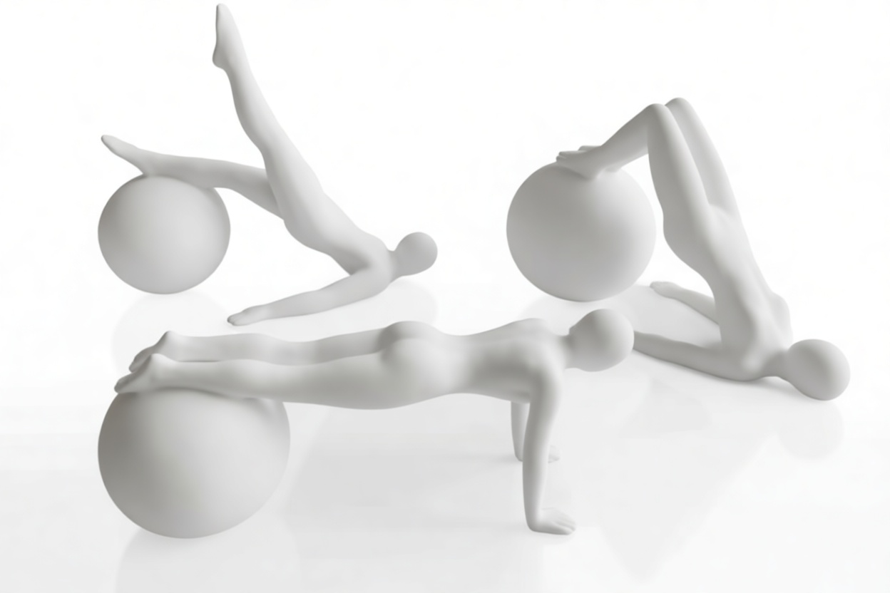 Yoga Ball Exercise Figurines free 3D printable STL