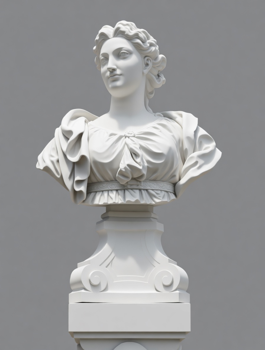 Neoclassical Woman Bust free 3D printable STL