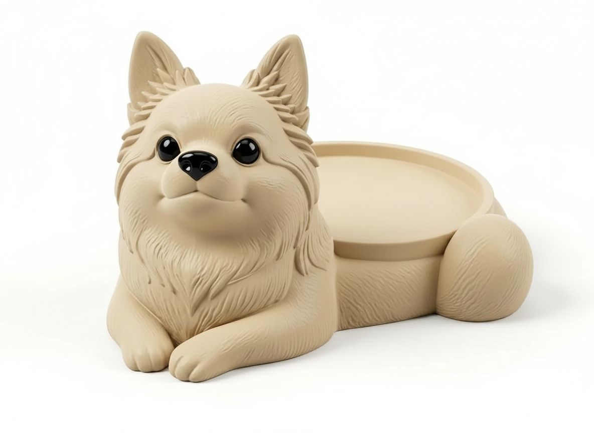 Pomeranian Dog Tray free 3D printable STL