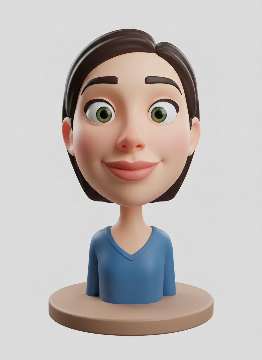 Stylized Female Character Bust free 3D printable STL