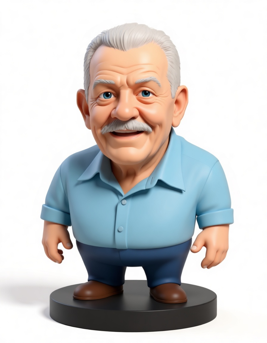 Smiling Elderly Man Figurine free 3D printable STL