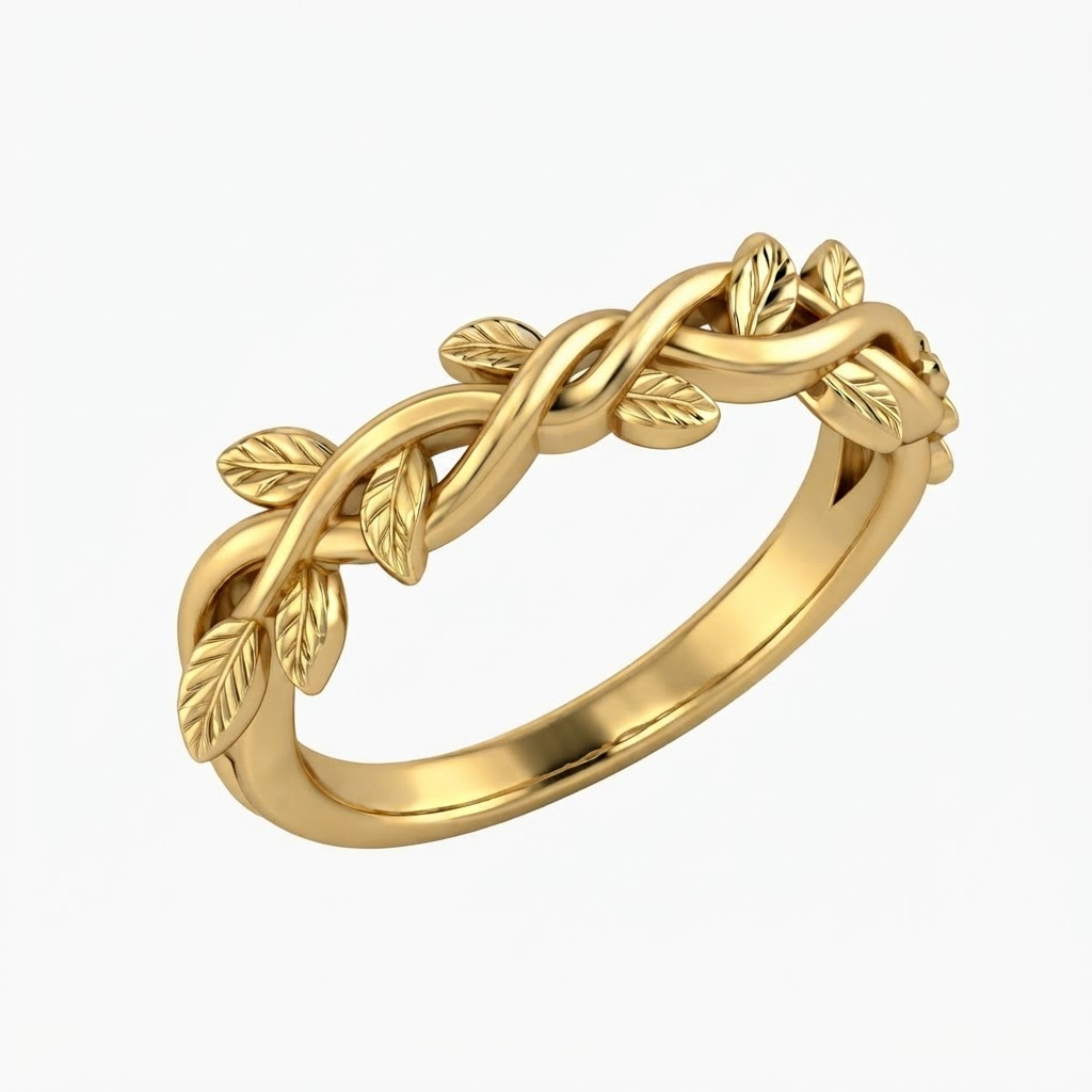 Vine Leaf Ring free 3D printable STL
