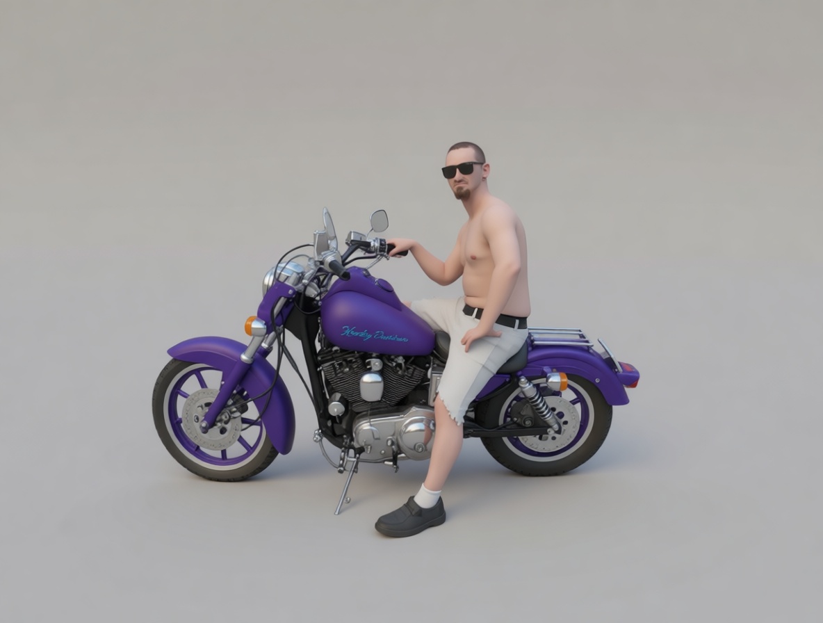 Harley Davidson Rider Model free 3D printable STL