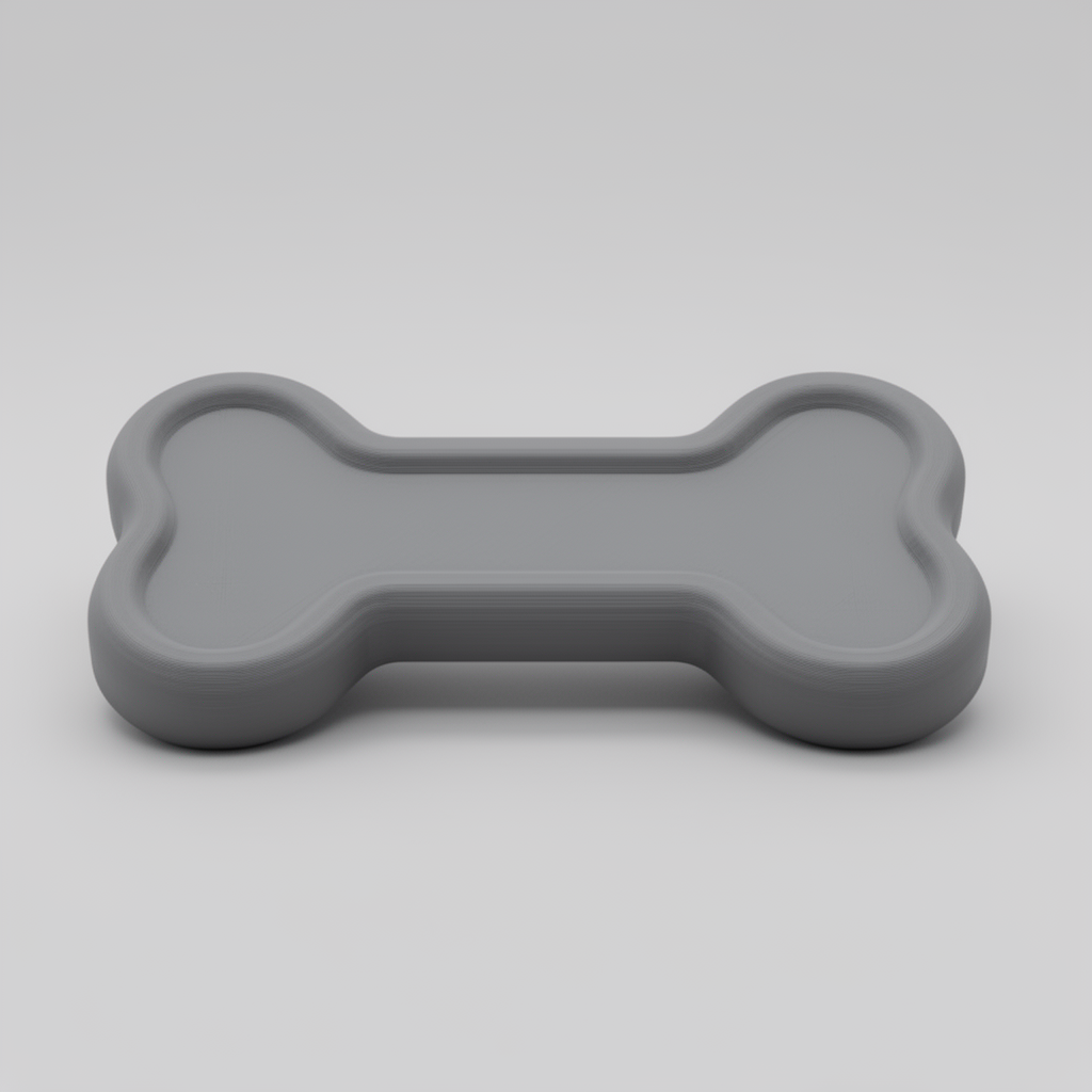Dog Bone Flat Model free 3D printable STL