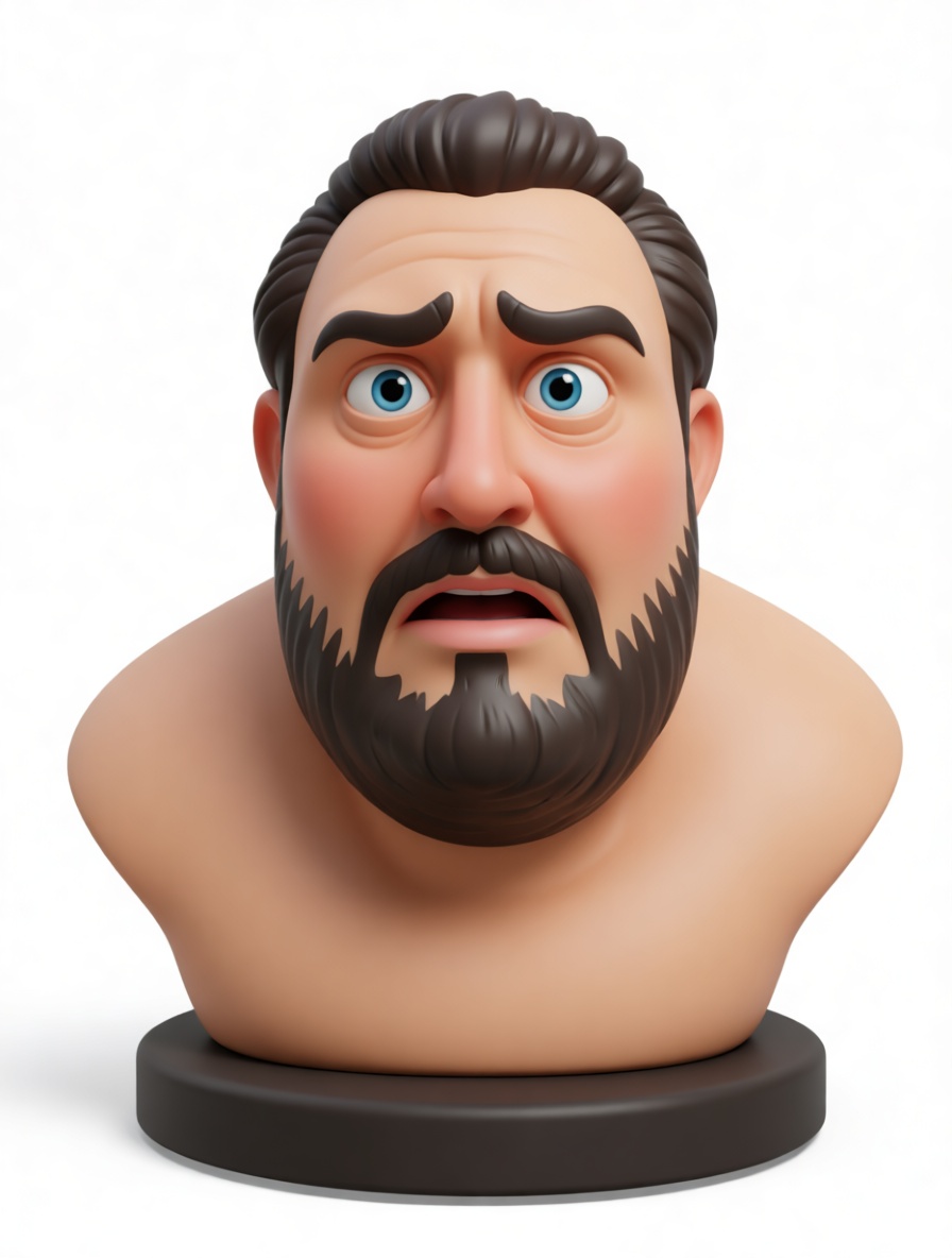 Bearded Man Bust free 3D printable STL