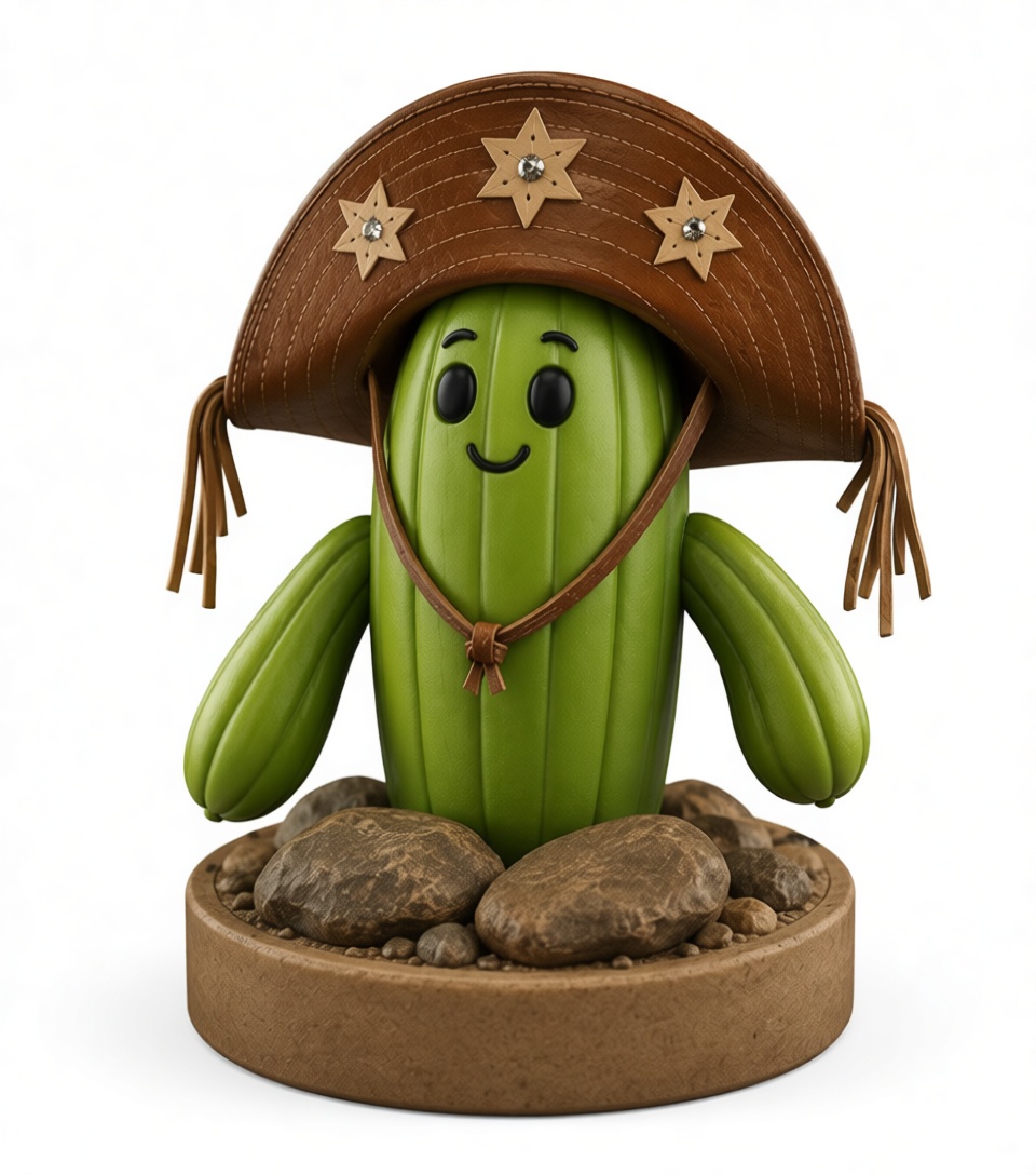 Happy Cactus Figurine free 3D printable STL