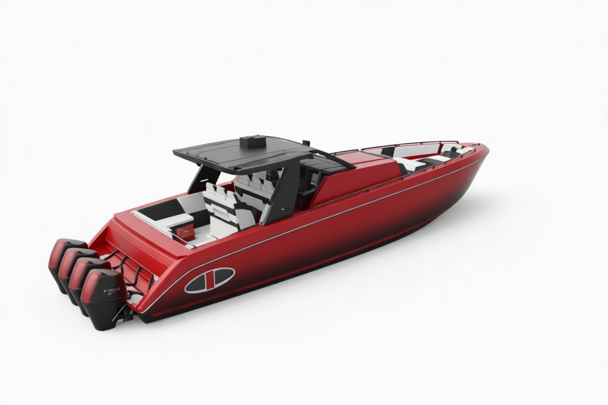 Contender 44ST Powerboat Model free 3D printable STL