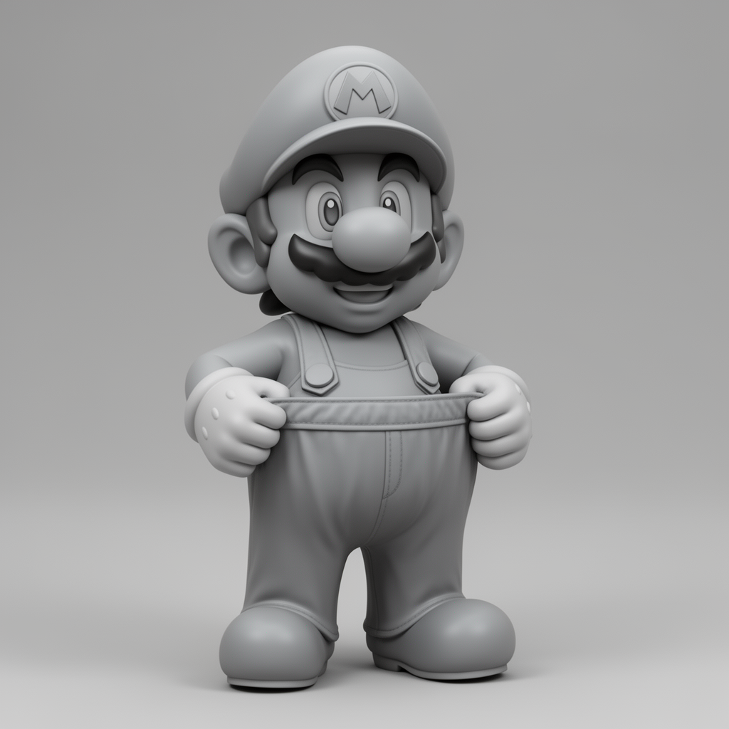 Super Mario Container Figurine free 3D printable STL
